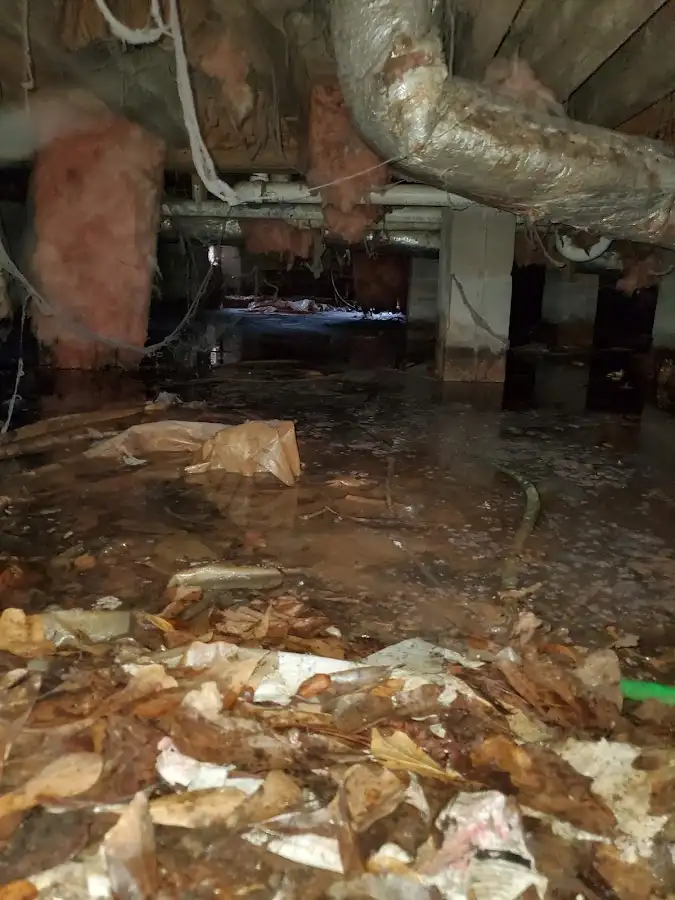 Crawl space flood assessment for Commercial Water Damage Restoration in Northborough