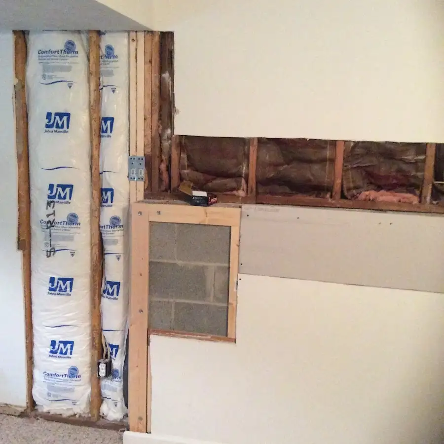 Wall insulation replacement during Contents Cleaning & Restoration in Northborough